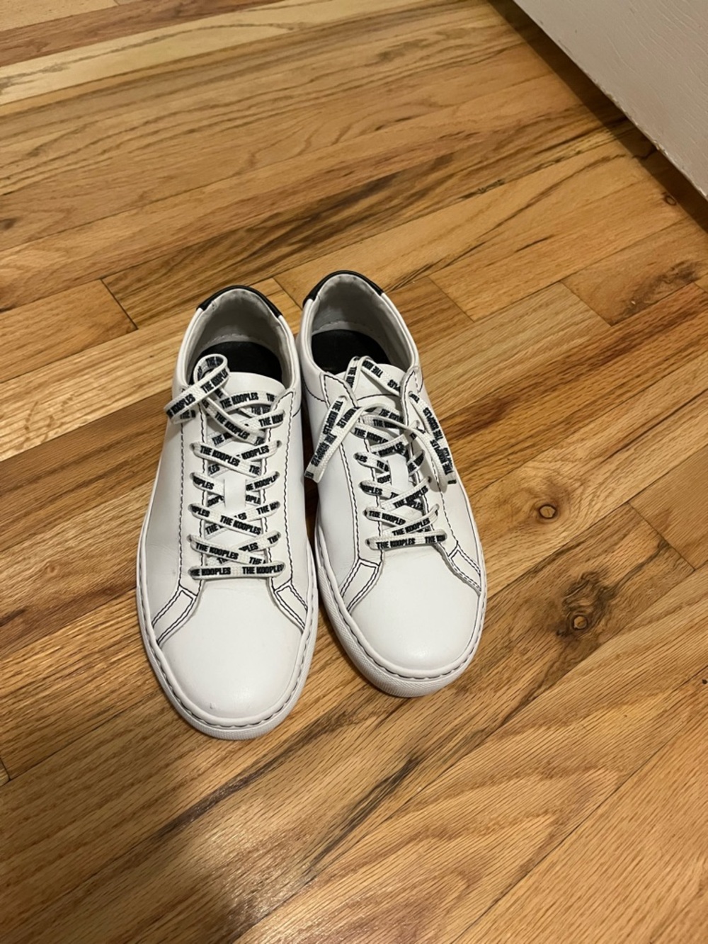 Kooples women White Low-Top Lace-Up Sneakers